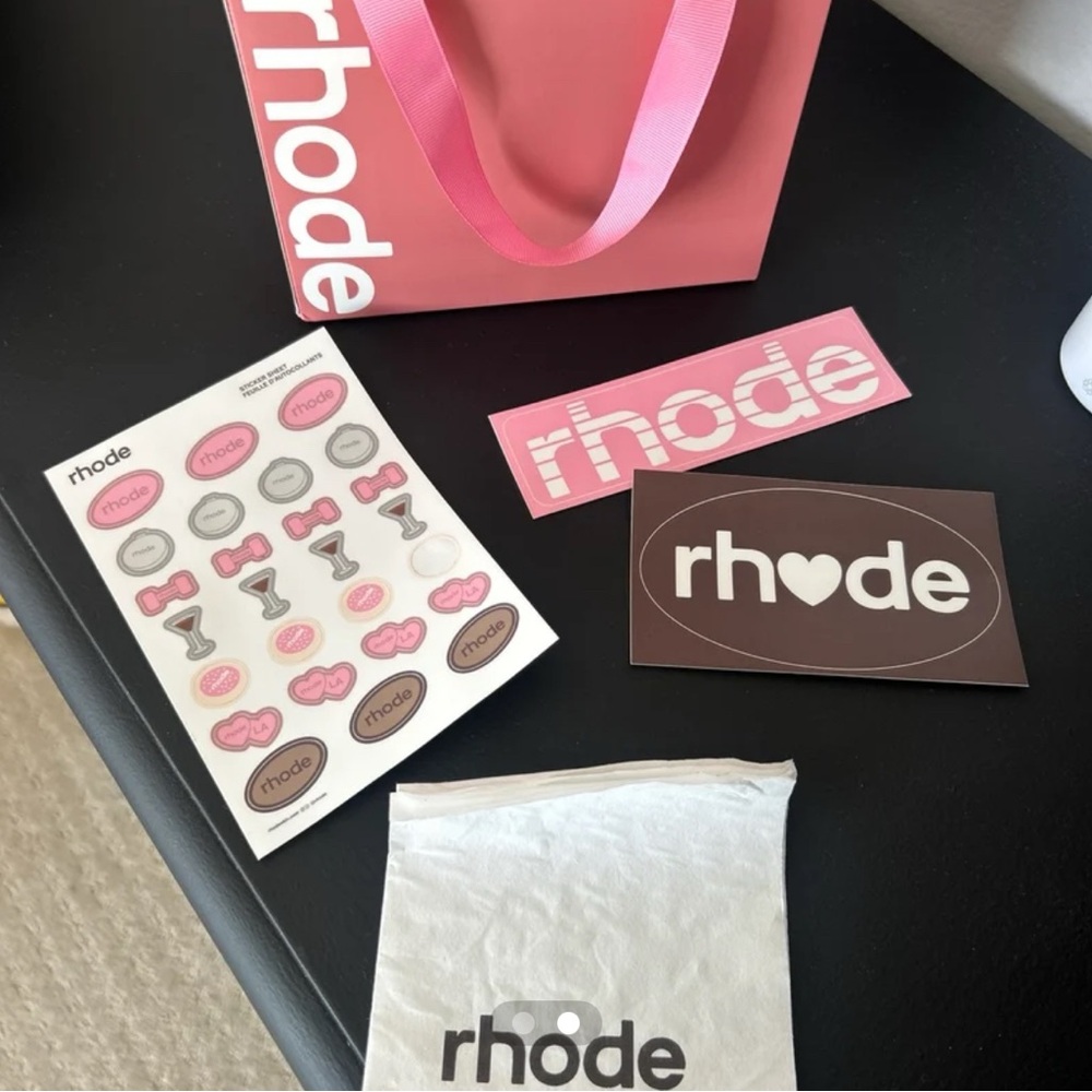 Rhode Pink and Brown Sticker Set